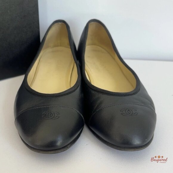 Authentic CHANEL Uniform Leather Ballet Flats 36.5/6.5 - Picture 8 of 10